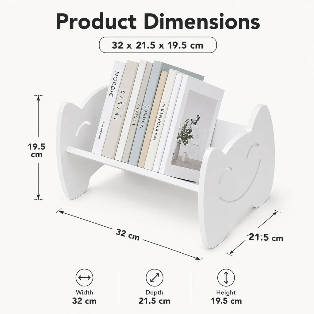 White Mini Desktop Bookshelf – Countertop Book Storage Rack Desktop Bookshelf Richie's