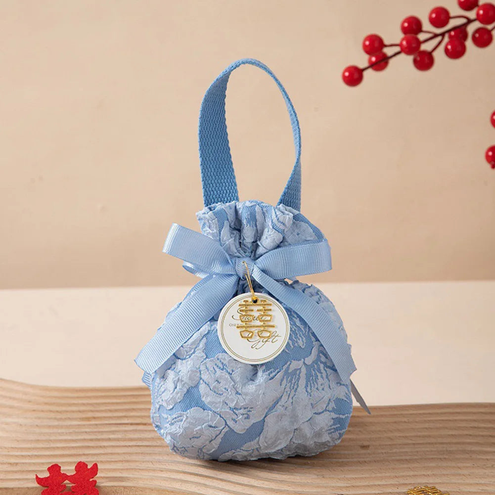 Christmas Candy Gift Bag – Fabric Drawstring Party Favor Bag Gift Favor Bag Richie's