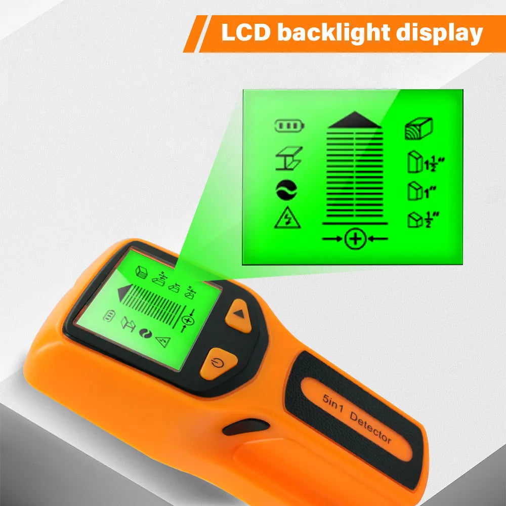5-in-1 Wall Stud Detector – Wood, Metal & AC Wire Scanner Wall Stud Finder Richie's