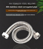 1" 304 Stainless Steel Bellows Metal Hose | High-Pressure Threaded Metal Bellows Hose Richie's
