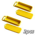 2pcs Mini Plastic Storage Box Sliding Lid & Handle Mini Storage Box Richie's Yellow