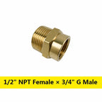 Brass G BSP Female to NPT Male Thread Pipe Fitting Adapter Pipe Fitting Adapter Richie's G 3-4- M x1-2- NPT F