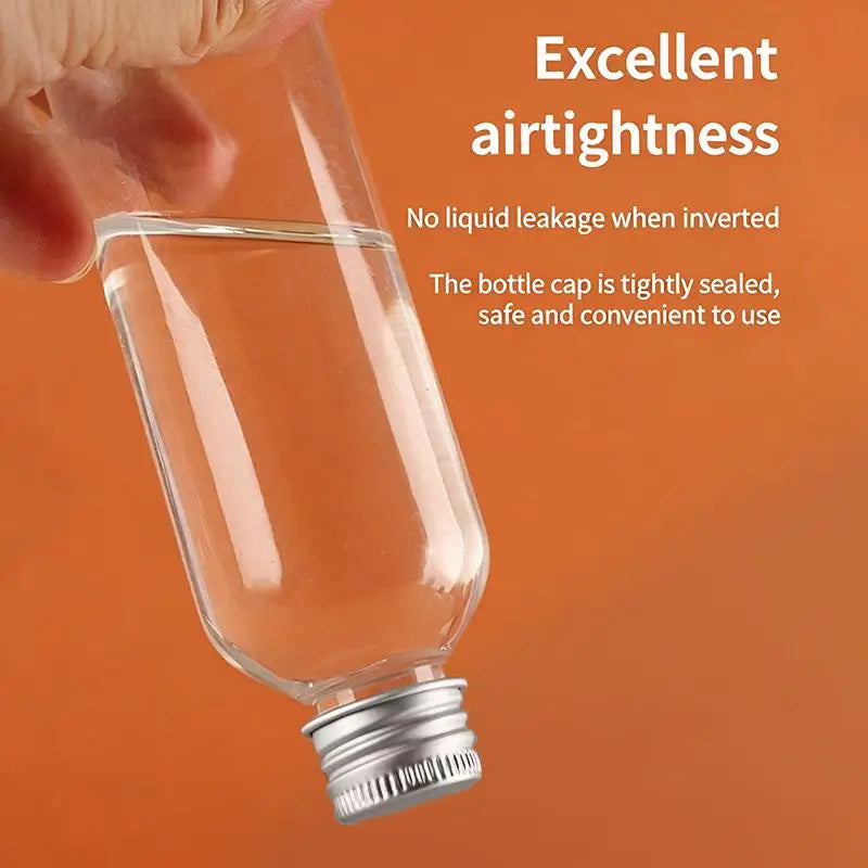 Clear Plastic Bottles with Aluminum Cap – 5ml to 500ml Cosmetic Storage Bottles Richie's