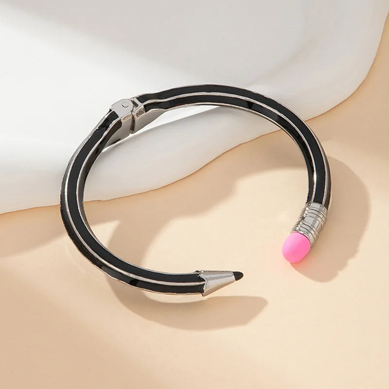 Minimalist Pencil Bracelet – Teacher Gift & Party Accessory Fashion Bracelet Richie's black 1pc