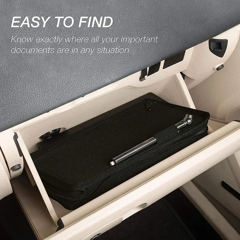 Nylon Car Glove Box Organizer – Document & Card Holder Car Document Organizer Richie's