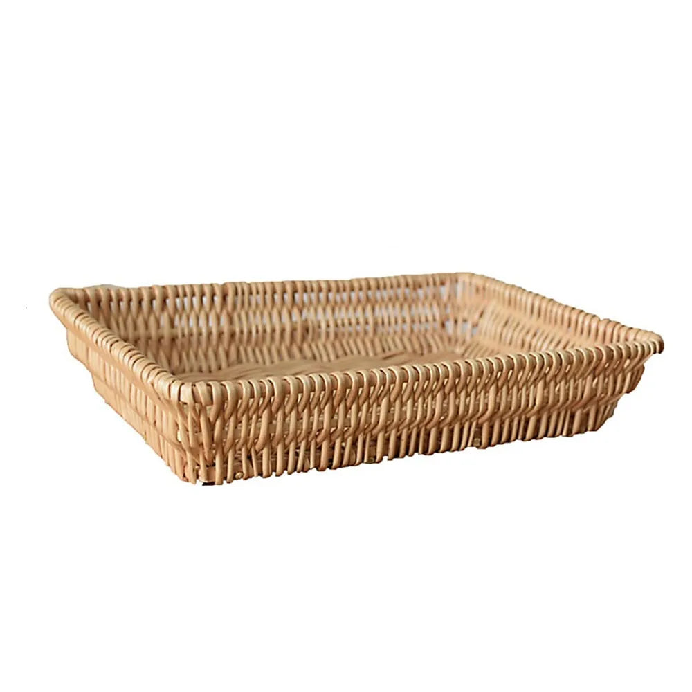 Woven Wicker Serving Tray Basket – Bread & Kitchen Storage Wicker Serving Basket Richie's 30-20-6cm