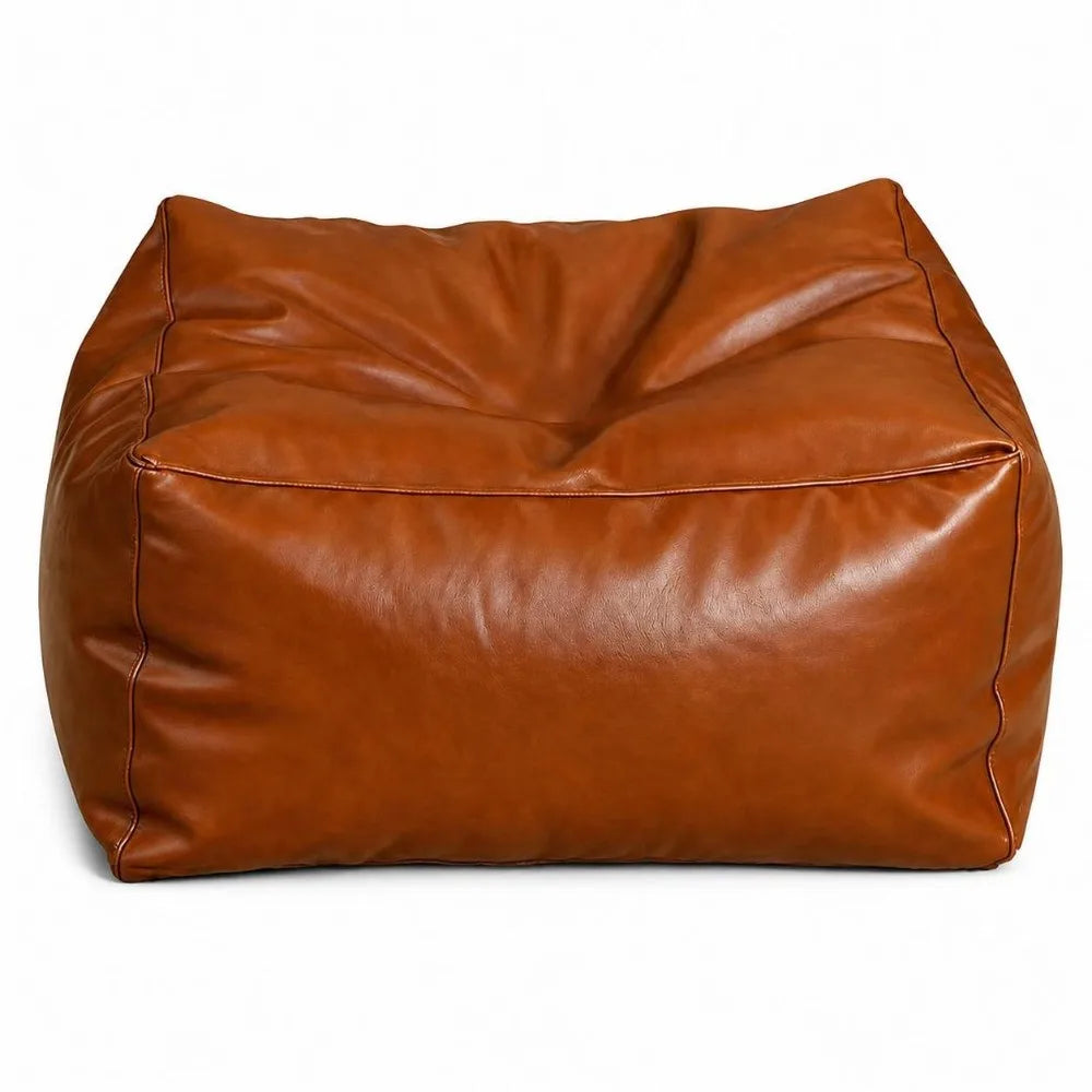 PU Leather Fillable Storage Ottoman Cover – Waterproof Pouf Storage Ottoman Cover Richie's Coffee