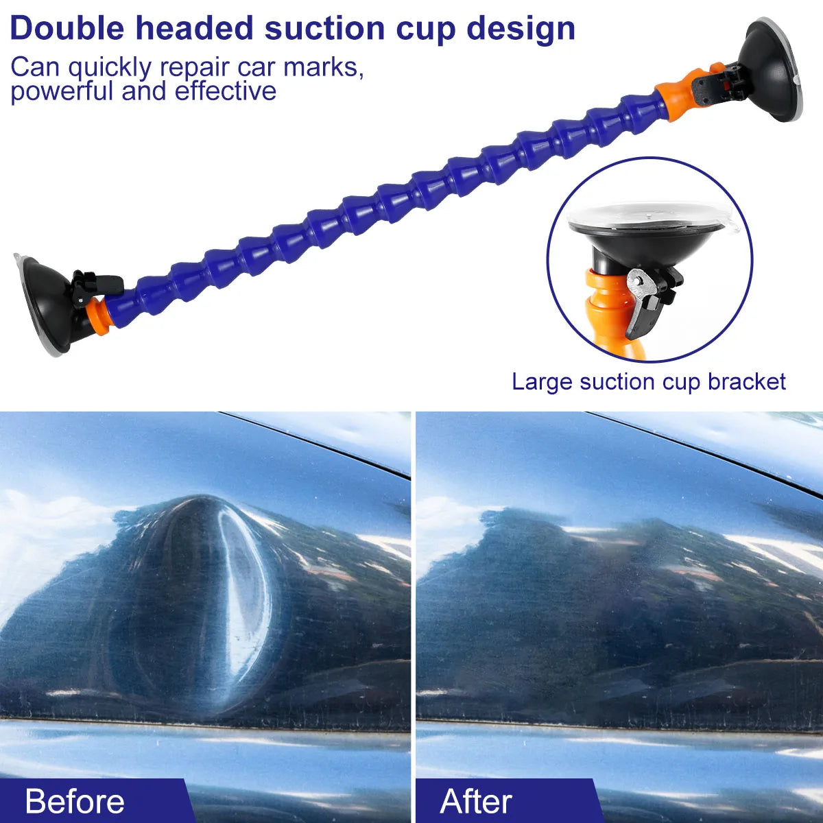 Car Dent Repair Tool Double Head Suction Cup Puller 18.5in Auto Dent Repair Tool Richie's