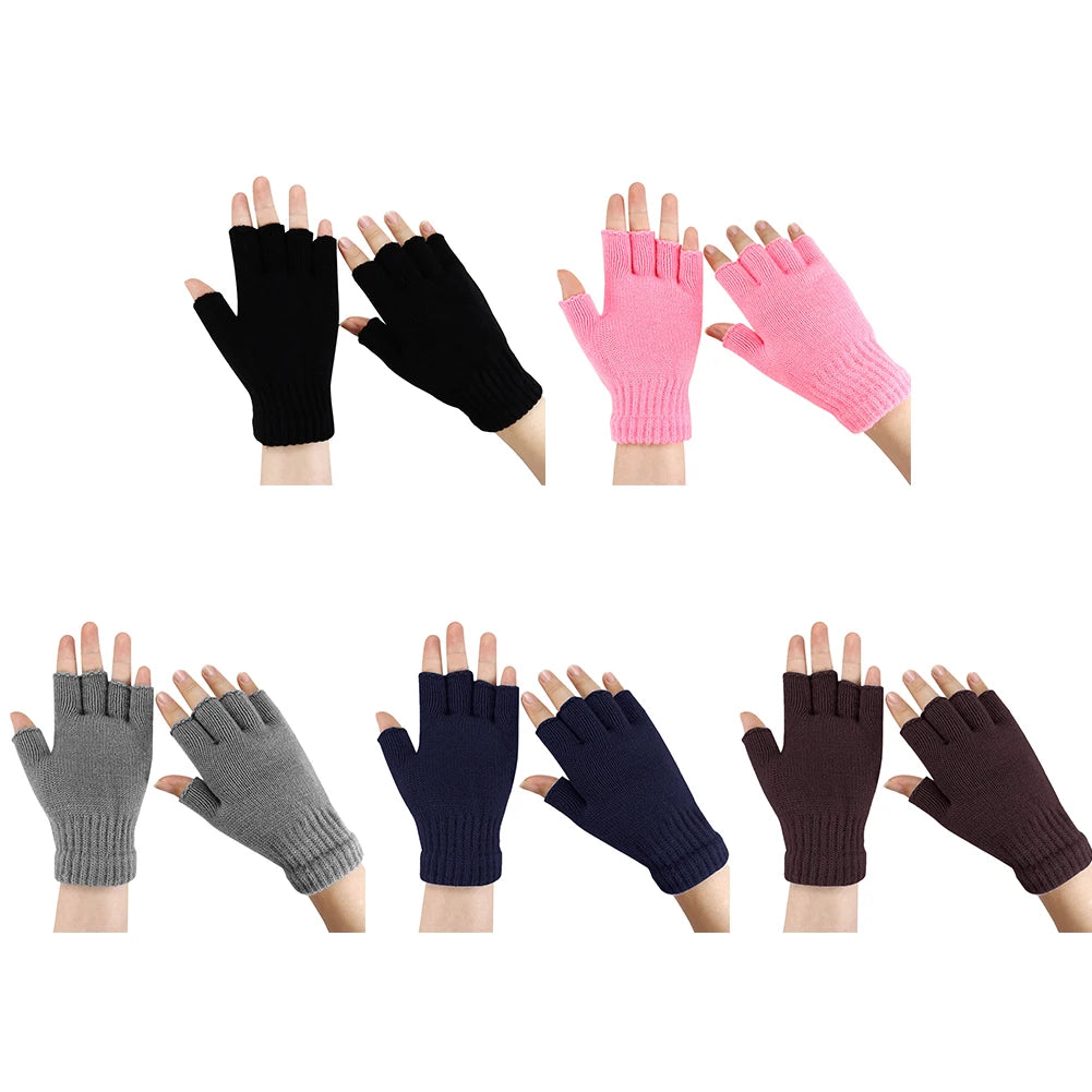 USB Heated Fingerless Gloves 5V Winter Warm Unisex Heated Winter Gloves Richie's