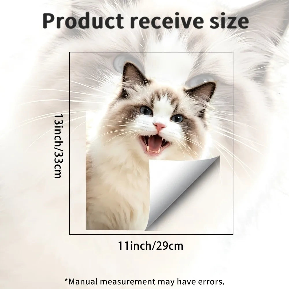 Peeking Animal Window Cling Sticker – Reusable PVC Decal Window Cling Decal Richie's Ragdoll
