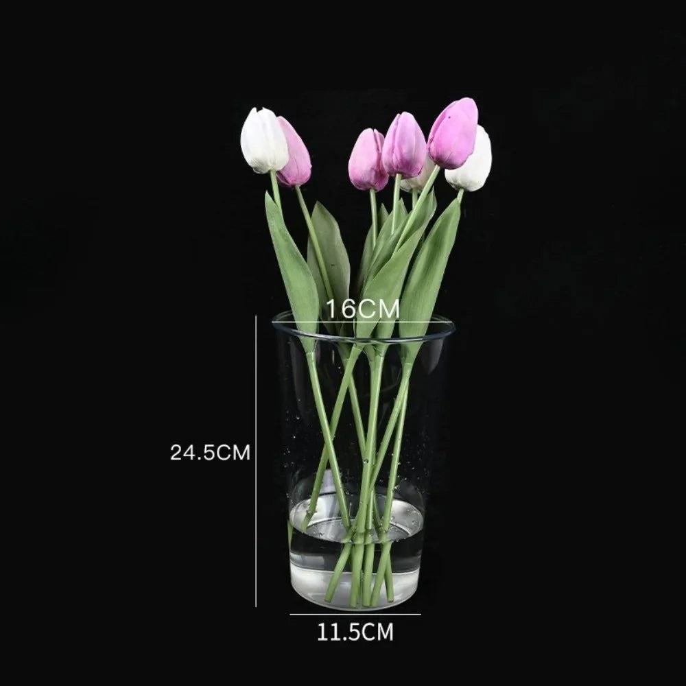 Nordic Acrylic Flower Vase – Modern Transparent Home Décor Decorative Flower Vase Richie's Round-24.5-16cm