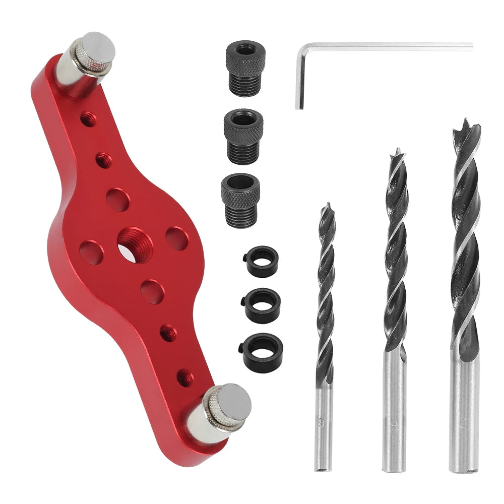 Vertical Pocket Hole Jig Self-Centering Dowel Drill Guide Set Woodworking Drill Jig Richie's WD3