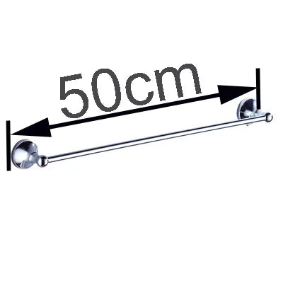 Wall Mounted Brass Towel Bar with Hook 60cm – Chrome/Gold Towel Bar Rack Richie's Chrome 50 CM