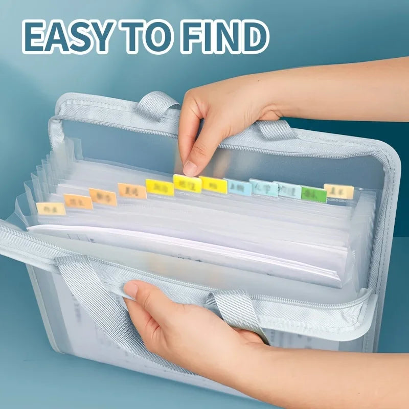 13-Compartment Zippered File Organizer – Office, Travel & School File Organizer Folder Richie's