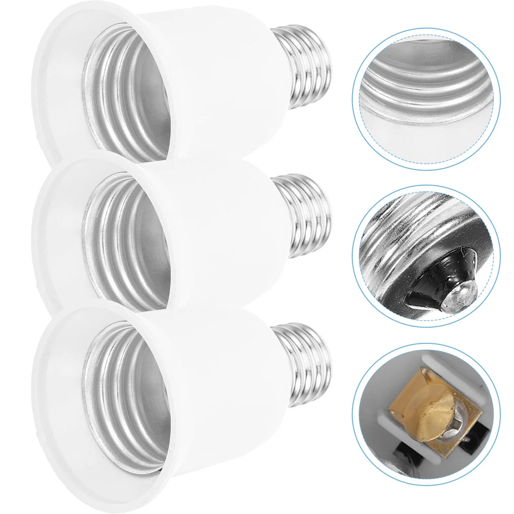 3-Pack E17 to E26/E27 Light Bulb Socket Adapter Converter Lamp Socket Adapter Richie's
