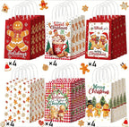 Christmas Paper Treat Bags with Handles – 6/12/24 Pack Christmas Gift Bags Richie's 24pcs