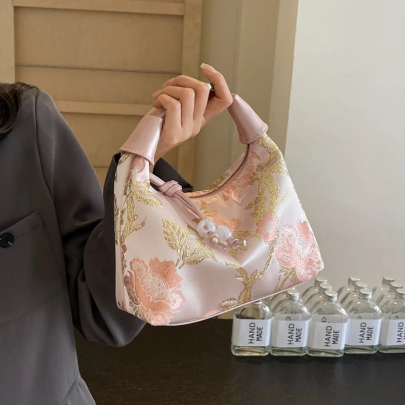 Chinese Embroidered Canvas Crossbody Bag – Hanfu Party Purse Embroidered Crossbody Bag Richie's