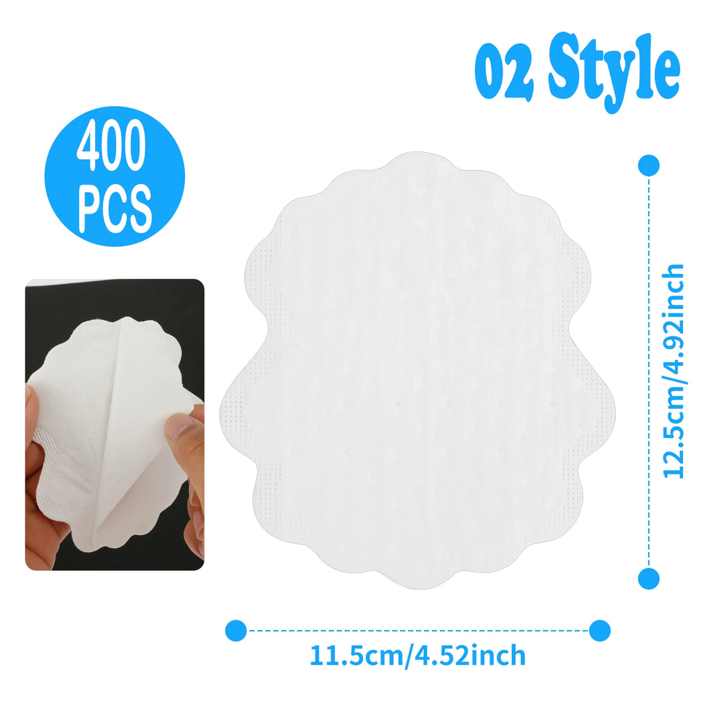Disposable Underarm Sweat Pads – Breathable & Ultra-Thin Underarm Sweat Pads Richie's 400PCS-02 White