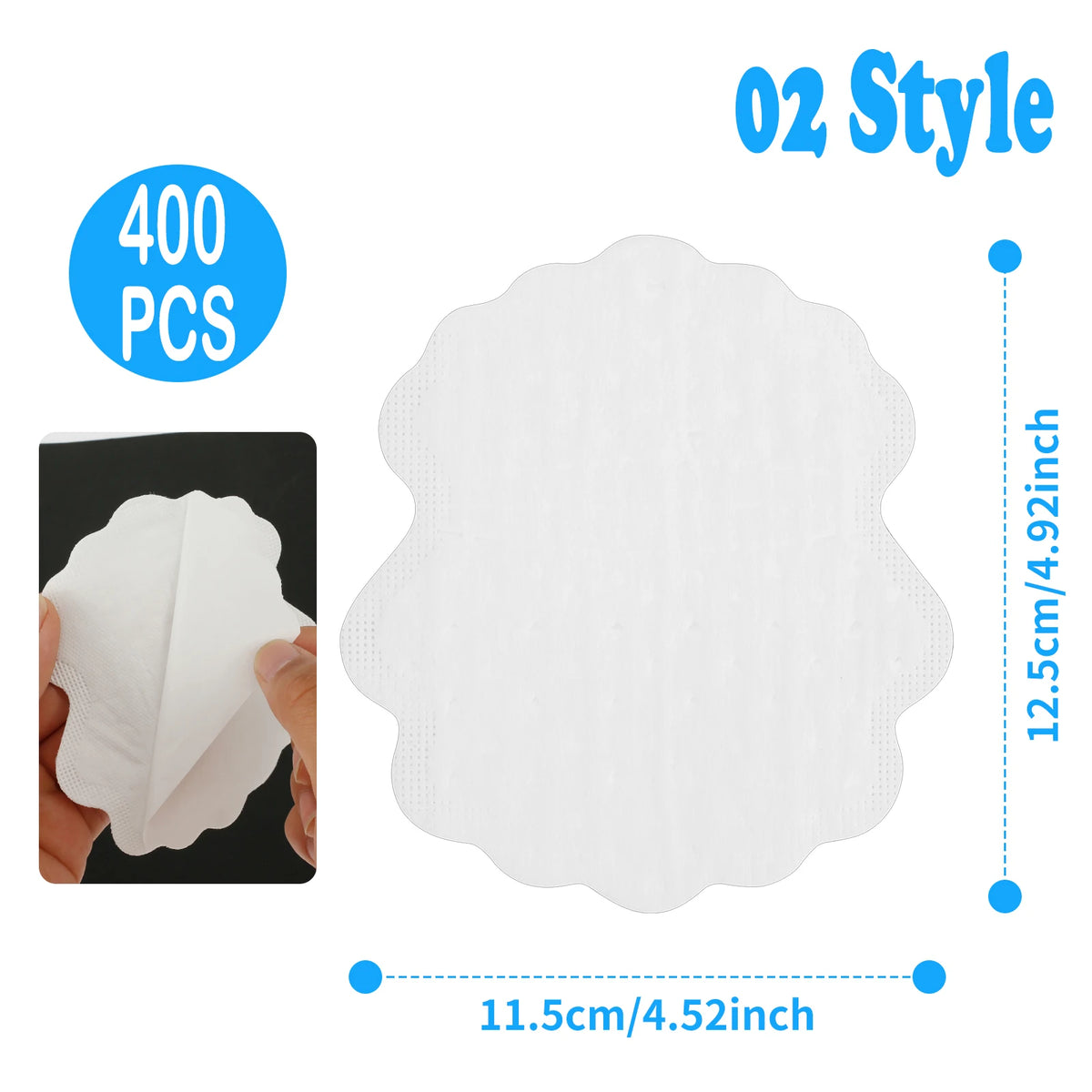 Disposable Underarm Sweat Pads – Breathable & Ultra-Thin Underarm Sweat Pads Richie's 400PCS-02 White