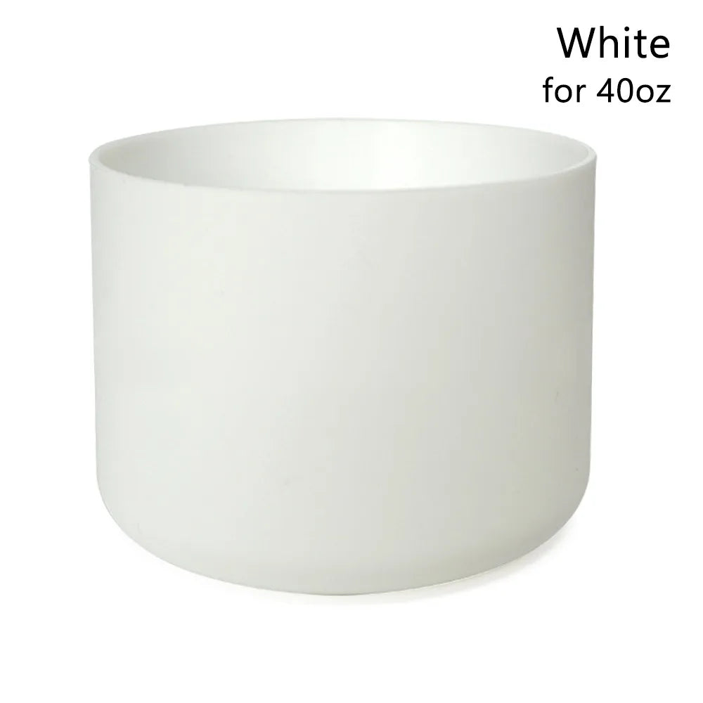 Anti-Slip Silicone Bottle Boot Sleeve – 24oz 32oz 40oz Bottle Boot Sleeve Richie's white for 40oz