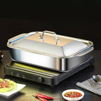 Stainless Steel Baking Pan with Lid – Roasting & Serving Dish Baking Pan Richie's