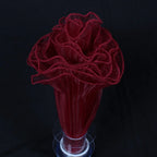 Pearl Wave Lace Mesh Flower Bouquet Wrapping 28cm x 4 Yards Bouquet Wrapping Mesh Richie's Burgundy Plain one size