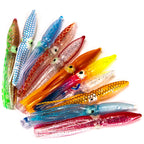 10pcs 8cm PVC Soft Squid Lures – Tuna & Sailfish Fishing Bait Soft Fishing Lures Richie's random colour
