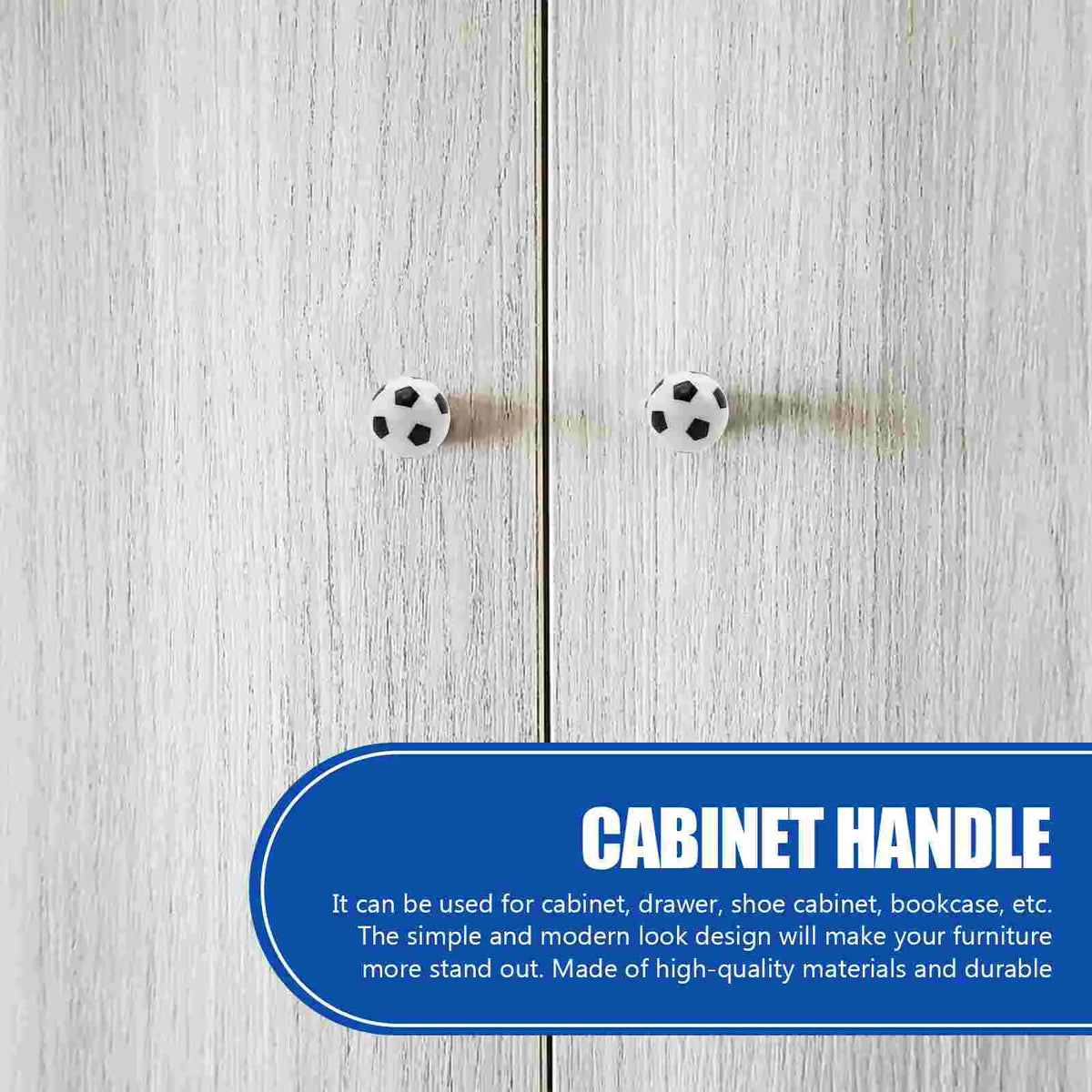 5-Pack Soccer Football Cabinet Knobs Kids Room Drawer Pulls Cabinet Knobs Richie's