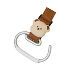 Bear Design Stroller Hook Non-Slip Carabiner Clip – Leather & Alloy Stroller Hook Clip Richie's Brown