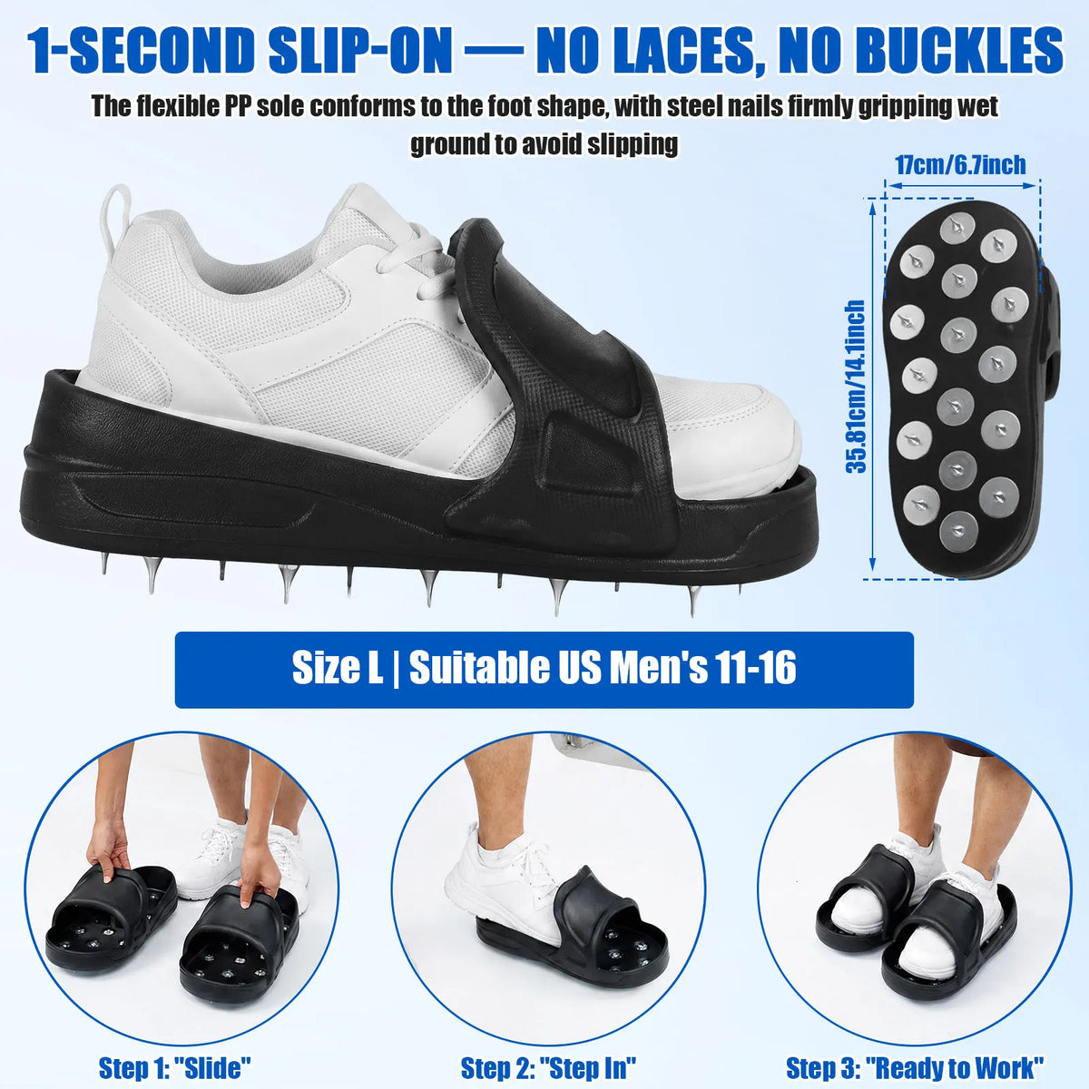 Epoxy Flooring Kit – Spike Shoes, Roller & Extension Pole Flooring Application Kit Richie's