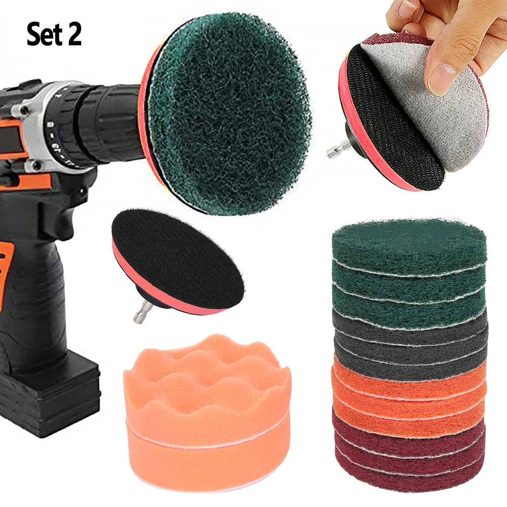 Power Scrubber Scouring Pad Kit – Drill Attachment for Tile & Tubs Drill Scrubber Kit Richie's