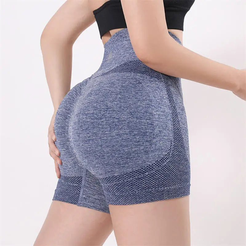 Women's Seamless Gym Shorts – Yoga, Cycling & Fitness Legging Women's Gym Shorts Richie's royal blue L XL