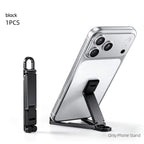 Mini Foldable Keychain Phone Stand – Multi-Angle Adjustable Phone Stand Richie's Black