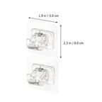4Pcs Self-Adhesive Curtain Rod Clips – Clear, No-Drill Holders Curtain Rod Clips Richie's