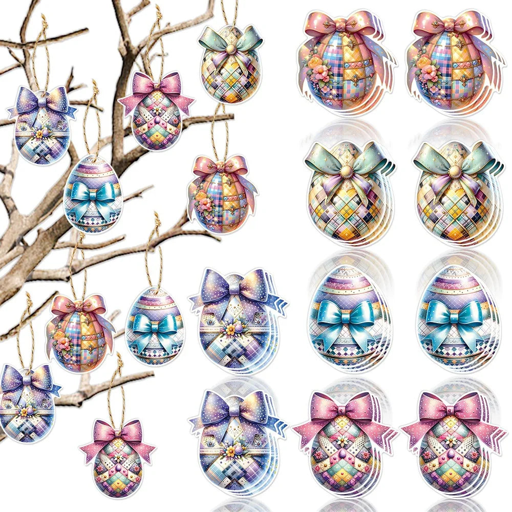 10pcs Easter Egg Hang Tags Rabbit Party Gift Labels 2026 Easter Hang Tags Richie's