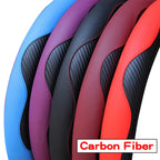 PU Carbon Fiber Leather Car Steering Wheel Cover 14.5–15" Steering Wheel Cover Richie's
