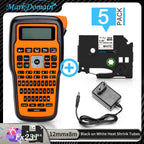 MarkDomain E1000 Pro Industrial Label Maker | TZe Tape Compatible Industrial Label Maker Richie's OG 5 black on white