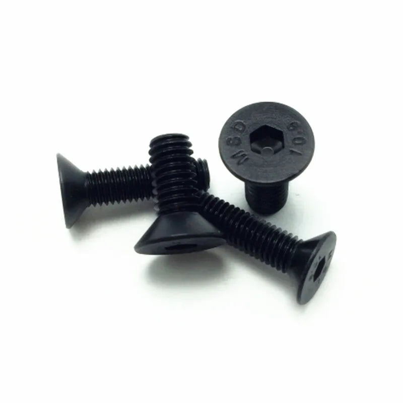 10-Pack UNC Flat Head Hex Socket Screws – 10.9 Grade Steel Machine Screws Richie's