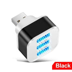 3-Port Mini USB 2.0 Hub Splitter | Portable Travel Charger USB Hub Splitter Richie's Black