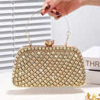 Silver Diamond Glitter Evening Clutch Bag – Bridal Handbag Evening Clutch Bag Richie's