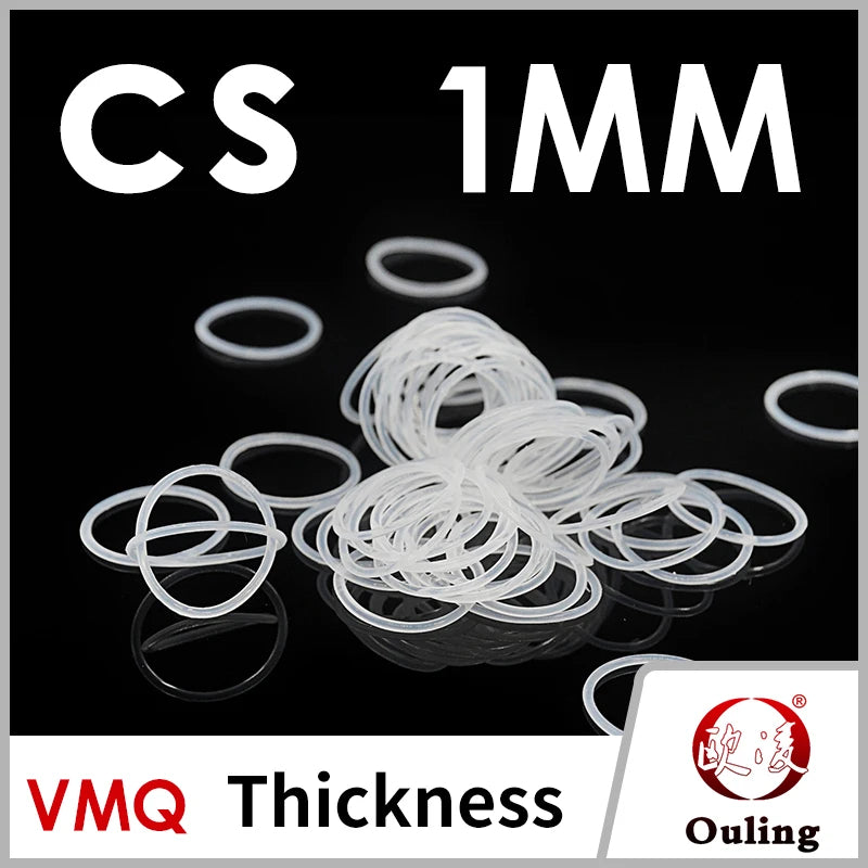 White VMQ Silicone O-Rings 1mm CS Seals Gasket Washer Silicone O-Rings Richie's