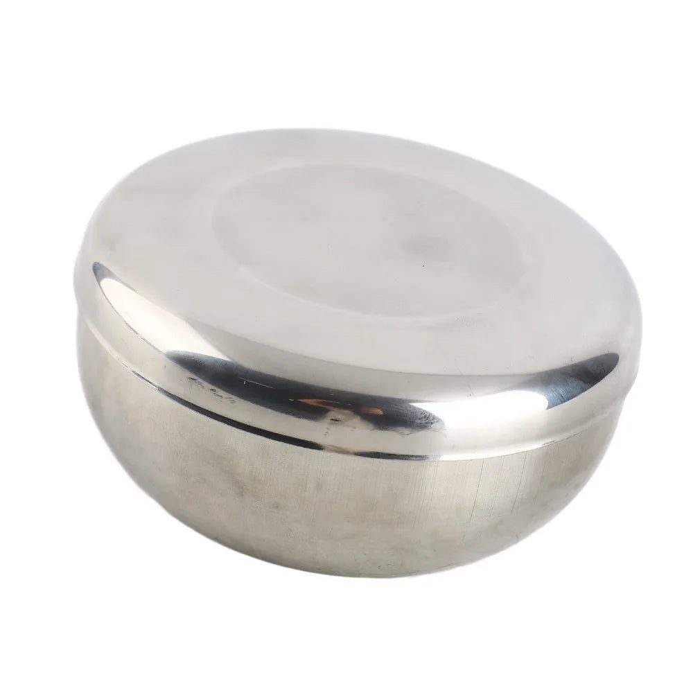 Stainless Steel Rice Bowl with Lid – 400ml Deep Dinner Bowl Stainless Steel Bowl Richie's