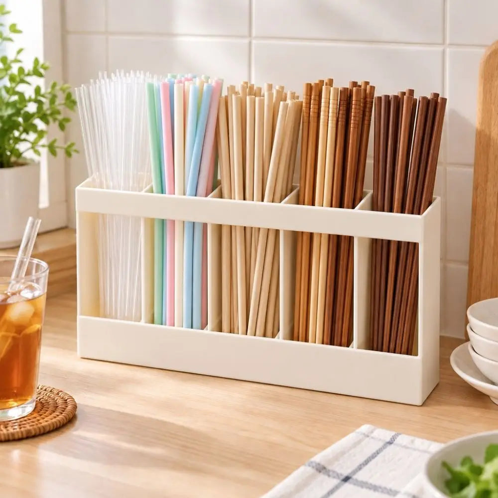 Wall Mount Plastic Straw Holder & Kitchen Organizer Rack Kitchen Organizer Rack Richie's