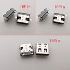 150Pcs USB Type-C Female 6-Pin 16-Pin SMD DIP Connector Kit USB-C Connector Kit Richie's