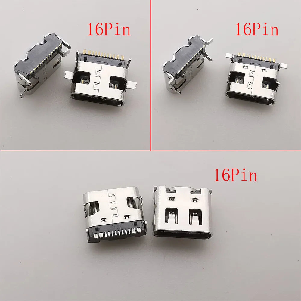 150Pcs USB Type-C Female 6-Pin 16-Pin SMD DIP Connector Kit USB-C Connector Kit Richie's