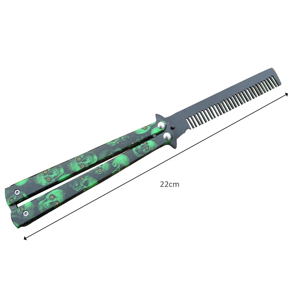 TOTNEND Butterfly Folding Comb – Stainless Steel Beard Styler Folding Grooming Comb Richie's A