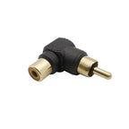 10Pcs 90° RCA Male to Female Right Angle Audio Adapters RCA Audio Adapter Richie's