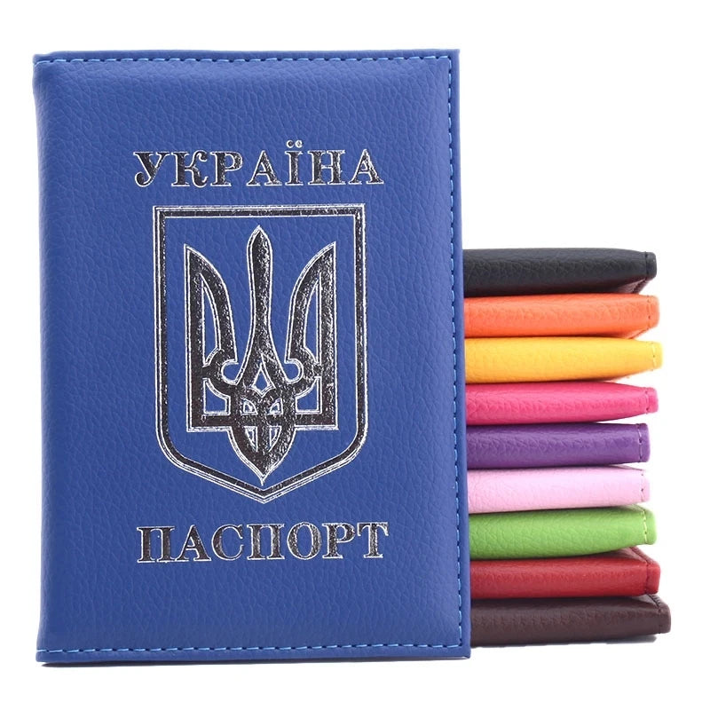 Ukrainian PU Leather Passport Cover & Card Holder Passport Cover Richie's