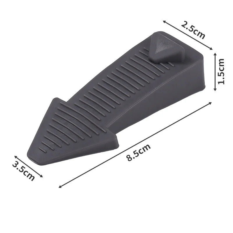 Silicone Self-Adhesive Door Stopper – Nail-Free Floor Mount Door Stopper Richie's Grey 1pcs