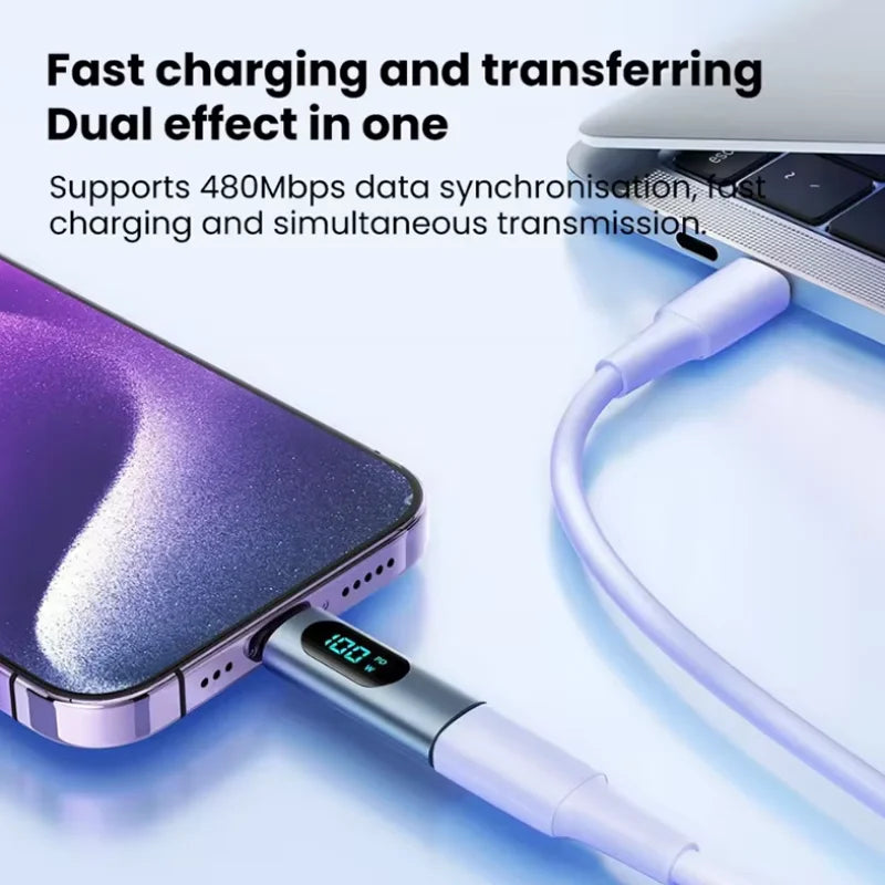 100W PD USB-C Adapter LED Power Display Fast Charging | FUCHU USB-C Charging Adapter Richie's